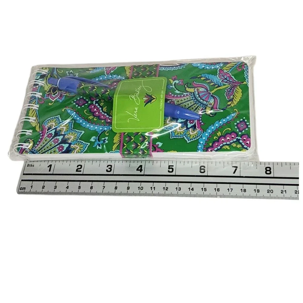 Vera Bradley Emerald Paisley 100 Sheet Notepad with Pen New In Package - Gift